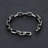 Locomotive Vintage Oxidized Black Chain Link Men Bracelet Punk Stainless Steel Motorcycle Bracelets Male Jewelry Gifts - Image 2