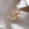 Classic Round Shell Flower Pendant Earrings Korea Jewelry Wedding Party Temperament For Womans Accessories Gift - Image 5