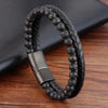 Stainless Steel Bracelet Tiger Eye Stone Beads Bracelet Lava Stone Beads Stainless Steel Bracelet Men Women Jewelry - Image 1