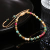 Braided Bead Bracelet with Adjustable Cord in Turquoise-Tone - Image 3
