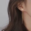 Long Wire Tassel Thread Chain Climb Star Heart Beads Pendants Drop Earrings Women's Straight Hanging Earings Jewelry - Image 4