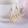 Stainless Steel Symmetrical Geometry Drop Earrings for Women Golden Black Statement Earring Jewelry - Image 1