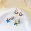 Bohemian Ocean Style Shell Starfish Earrings for Women Retro Enamel Conch Pearl Tassel Dangle Jewelry Beach Party Gift - Image 5
