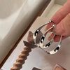 Zinc Alloy Drop Hoop Earrings in Gold-Tone and Silver-Tone Styles - Image 5
