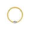 Titanium Marquise CZ Cartilage Piercing Hoop Earring 16G Dainty Nose Ring Daith Helix Septum Clicker - Image 5