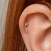 Silver Zircon Stud Earrings 1PC Eight pointed star Women Gold/Silver Heart Flat back piercing Jewelry Gift - Image 58