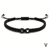 Handmade A-Z 26 Letter Heart Bracelet Woven Baided Rope Women Men Initials Name Adjustable Bangle Couple Lover Friends Jewelry - Image 26
