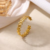 Floral Cuff Bracelet in Stainless Steel with Gold-Tone Finish - Image 41