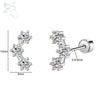 ZS 2pcs/lot Flower Shaped Stud Earrings 316L Stainless Steel Ear Studs Crystal Pearl Cartilage Earring Heart Ear Piercings 20G - Image 8