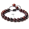8MM Stone Bead Braid Bracelets Minimalist Carnelian Agates Jades Gem Woven Bangle Jewelry Gift For Women Men - Image 5
