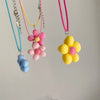 Sweet Colorful Flower Pendant Necklace for Women Girl Floral Design Rope Chain Chokers Jewelry Gift - Image 6