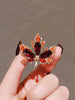 Wine Red CZ Zircon Maple Leaf Brooch Pins For Women Gold Color Plant Lapel Pines Korean Wedding Party Jewerly Gift - Image 4