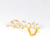 Three-Piece Stainless Steel Butterfly Chain Earring Set with Crystal Accents in Gold-Tone or Silver-Tone - Image 11