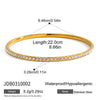Delicate Crystal Bangle For Women Minimalist Gold Plated Stainless Steel Bangle Party Wedding Jewelry Gift - Image 15