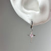 1pcs Shiny Zircon Cross Earrings for Women Stainless Steel Ear Bone Nail Ear Accessories - Image 11
