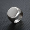 Stainless Steel High Polished Gold Plated Round Smooth Blank Signet Ring for Men Women Fast and Furious Ring Jewelry - Image 2