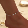 Dainty Chain Anklet with Cubic Zirconia Cross Pendant - Image 8