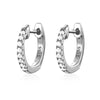 Gold Silver Color Plated Double Hole Link Chain Circle Hoop Earrings Zircon Star Lightning Eye Pendant Huggie Piercing Earring - Image 38