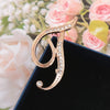 Women Rhinestone Brooch A-Z English Letter Gold Color Metal Pins Crystal Alphabet Jewelry Shirt Clothes Accessories Gift - Image 10