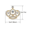 Female Crown Brooch Simulated Crystal White K Engagement Wedding Brooch for Women - Image 2