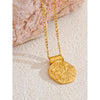Exclusive 12 Constellation Pendant Necklace Stainless Steel Hammered Vintage Golden Plated Jewelry - Image 18