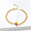 Venezuela Colombia Mexico Flag Cuban Chain Bracelet for Women Men Enamel Country Map Heart Charm Bracelet Patriotic Jewelry Gift - Image 20