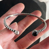 Silver Bracelets for Women Black Beads Accessories Vintage Simple Cute Bear Pendant Party Jewelry - Image 4