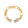 Brass Cuban Link Chain Bracelet Gold Plated with Zircon 6mm 8mm 10mm Width 17cm 20cm Unisex Hip Hop Jewelry - Image 5