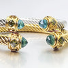 Stainless Steel Zircon Open Bracelet Titanium Steel Gold Plated Bracelet Women's Jewelry Gift - Image 3