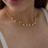 Zircon Eye Star Moon Pendant Necklace For Women Gold Pvd Plated Stainless Steel Party Necklace Jewelry - Image 3