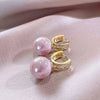 Sweet Pink/White Imitation Pearl Earrings for Women Gold Color Female Simulated Pearl Earrings Jewelry - Image 4