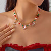 Christmas Metal Chain Necklace For Women Crystal Zircon Elk Santa Claus Snowman Bell Xmas Tree Pendant Choker Jewelry - Image 1