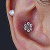 Titanium 16G Mini Sunflower Cartilage Earring Dainty Flower CZ Helix Conch Earlobe Piercing Labret Stud - Image 24
