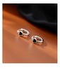 Silver Black Heart hoop Earrings Temperament Simple Inlaid for Women Wedding Jewelry Accessories - Image 16