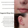 Stainless Steel Hinged Hoop Clicker Set 16G for Nose Septum and Cartilage 5 or 10 Pieces - Image 2