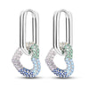 Silver Star Moon Bee Golden Earring For Women Sparkling Zircon Wedding Engagement Jewelry Gift - Image 24