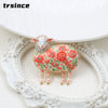 Chinese Zodiac Sheep Brooch Blue and White Porcelain Rhinestone Enamel Ram Lapel Pin Animal Jewelry Gift for Women Collector - Image 21