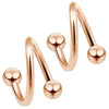 2pc/set Steel Spiral Twisted Lip Ring Nose Rings 16 Gauge Ear Cartilage Helix Piercing Body Accessories Jewelry Gift - Image 14