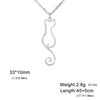 Kitten Cat Pendant Necklace For Women Stainless Steel Cold Color Lovely Cats Animal Neck Chain Jewelry Gift - Image 18