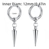 1Pair Punk Lock Lightning Chain Feather Leaf Stainless Steel Male Woman's Piercing Hoop Earring for Man Jewelry Vintage - Image 20