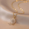 Rotation Spin Sunflower Stainless Steel Zircon Necklaces For Women Metal Crystal Necklace Party Birthday Gifts Jewelry - Image 7