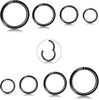 2/6PCS Seamless 316L Stainless Steel Classic Nose Rings for Men and Women Hoop Earrings Septum Helix Tragus Ear Piercing Jewelry - Image 4