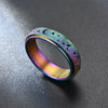 1Pc Stainless Steel Spinning Rotating Rings For Women Men 6MM Rotatable Design Moon And Star Design Ring Finger Jewelry - Image 6