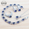 White Zircon Bridal Jewelry Sets Silver Jewelry Wedding Ladies Rings Bracelets Earrings Pendant Necklace For Women Set - Image 9