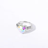 Net red wind series Love butterfly flower Aobao rainbow stone ring copper plated - Image 6