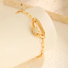 Zircon Oval Pendant Bracelet for Women,Gold Color Stainless Steel Small Square Chain Bracelets, Jewelry Gifts - Image 4