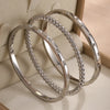 Yupsk 3Pcs/Set 316L Stainless Steel Bracelet With Buling Zircon Inlaid Versatile Stackable Jewelry Gift for Women - Image 2