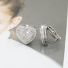 Zakol 6 Styles Sliver/Gold Color Shiny Cubic Zirconia Copper Ear Clips Geometric Square Heart Round CZ Stud Ear Accessories - Image 9