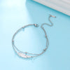 Feather Anklet Women Stainless Steel Double Layer Beads Chain Ankle Bracelet Summer Foot Accessory - Image 5