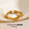 Hollow Heart Open Ring in Stainless Steel Adjustable - Image 17